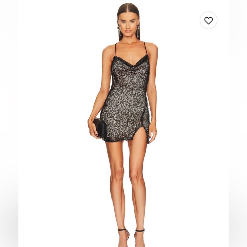 Michael Costello x REVOLVE Nataliya Mini Dress In Black Size Extra Small Sequins